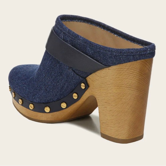 NIB VERONICA BEARD Dacey Denim Buckle Clogs - Size 6 & 7 - Picture 2 of 7